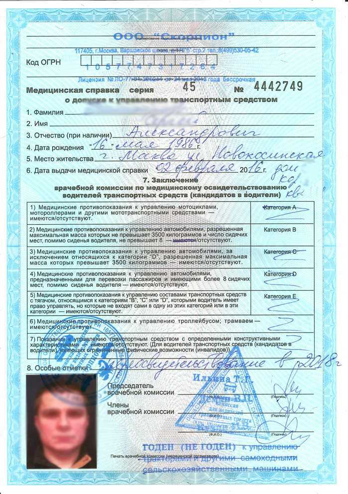 Средняя цена медицинского заключения